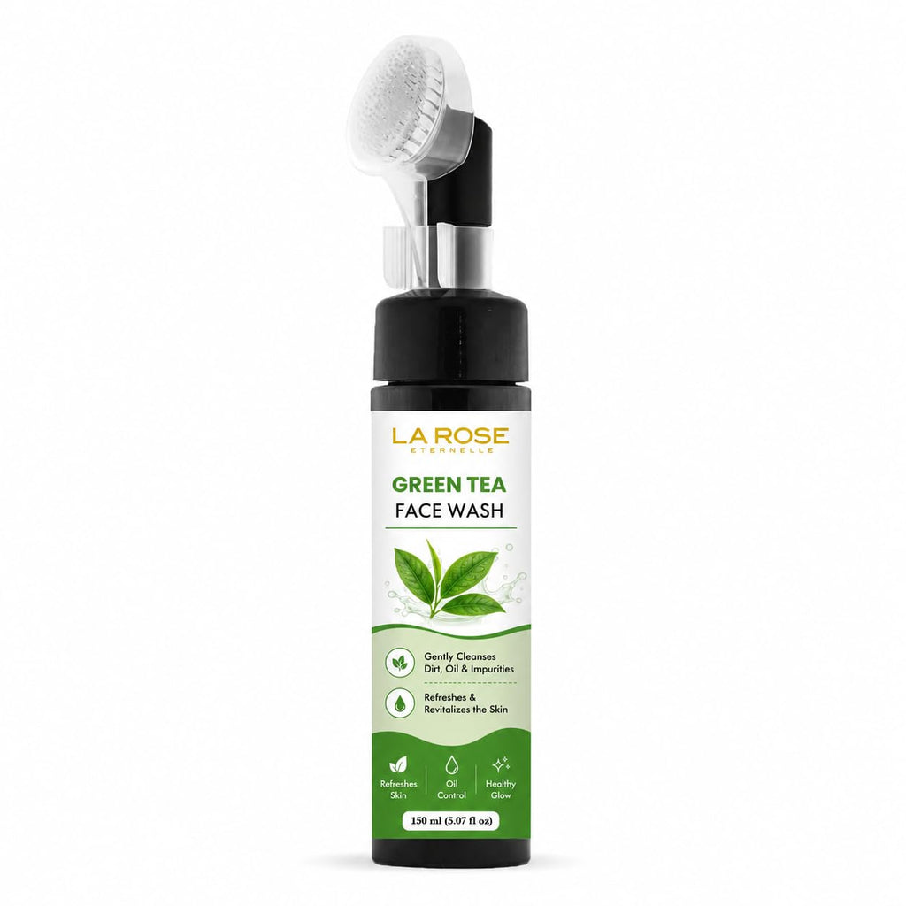 LA ROSE ETERNELLE Green Tea Face Wash with Neem Tea Tree Oil & Aloe Vera | Daily Facial Cleanser for Oily Skin | Refreshing Face Wash for Men & Women | 150 ml