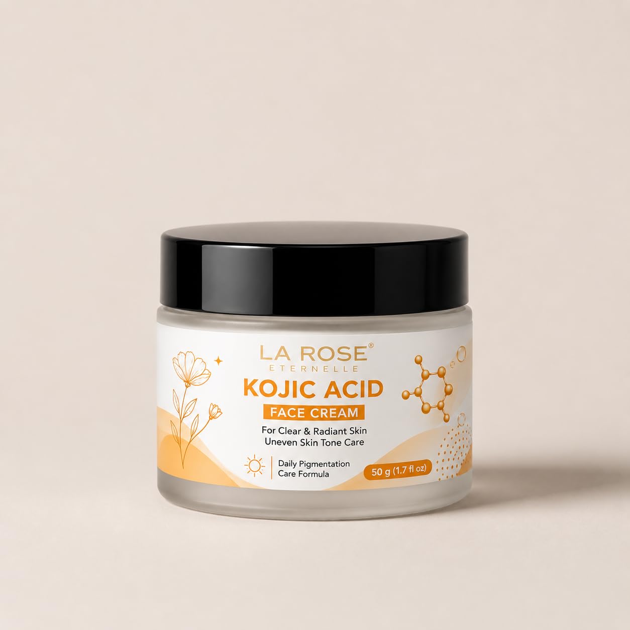 LA ROSE ETERNELLE Kojic Acid Face Cream, Clear & Radiant Skin, Uneven Skin Tone Care, 50ml