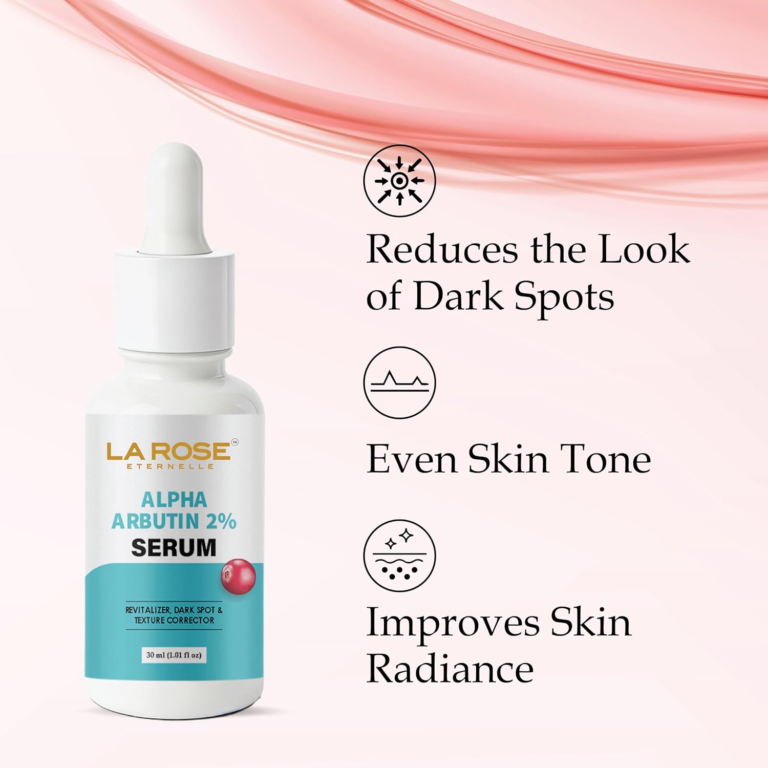 LA ROSE ETERNELLE Alpha Arbutin 2% Serum, Dark Spot & Texture Corrector, 30ml