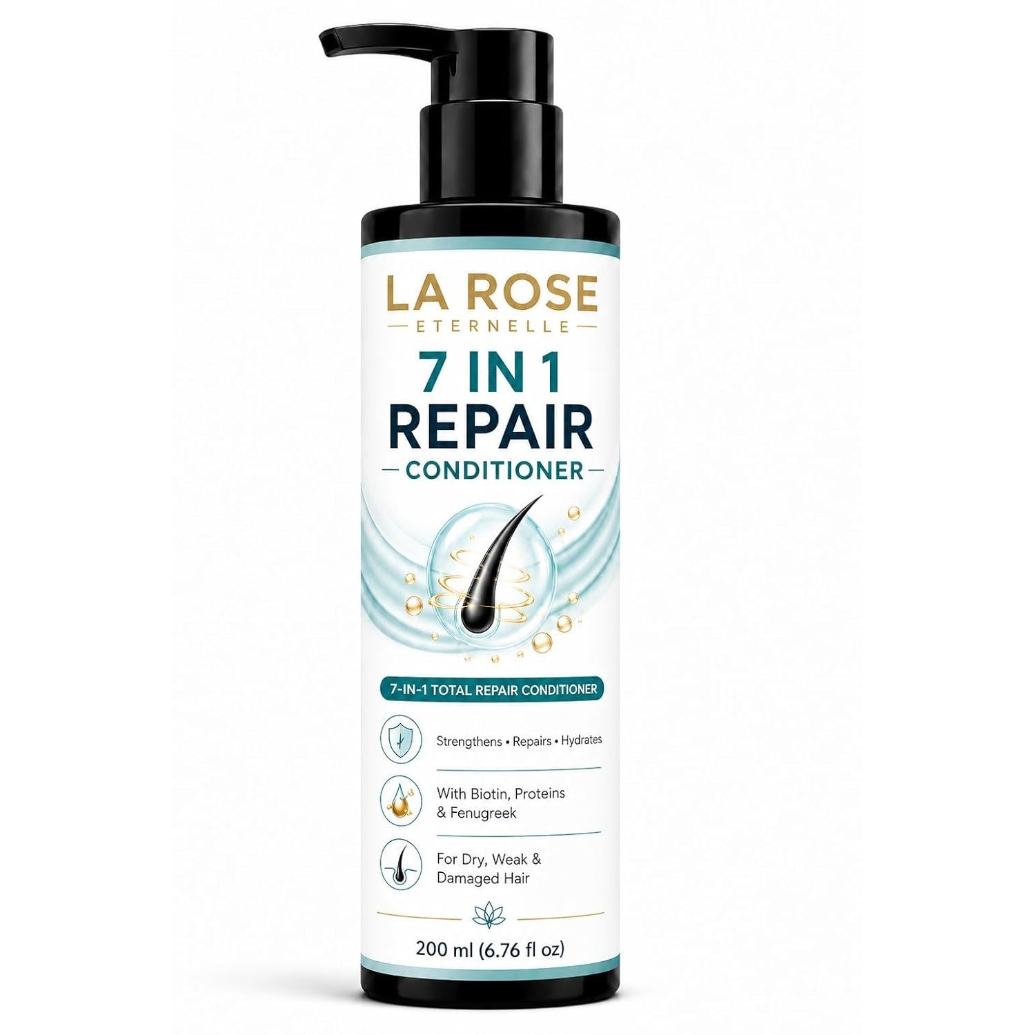 LA ROSE ETERNELLE 7 In 1 Repair Conditioner with Biotin Proteins & Fenugreek Hair Conditioning Formula for Dry Weak & Damaged Hair 200 ml