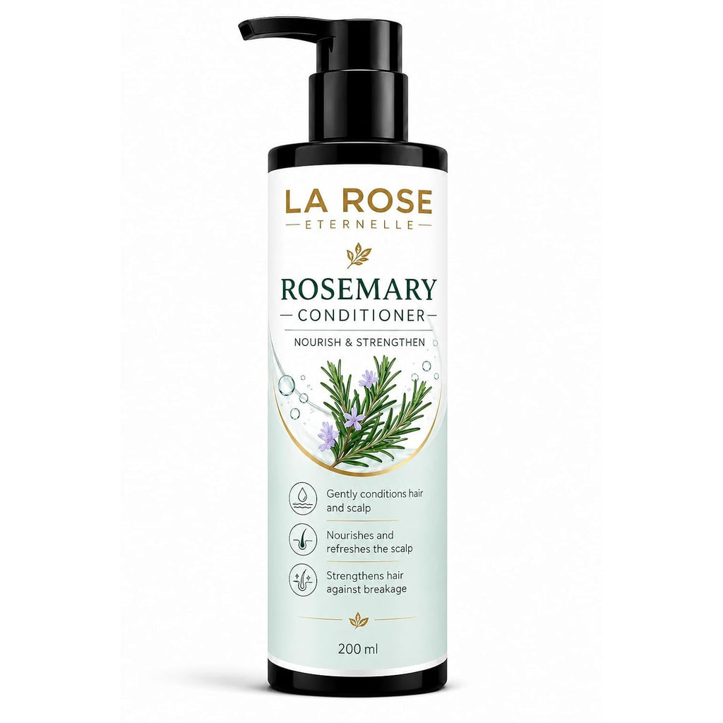 LA ROSE ETERNELLE Rosemary Conditioner Hair Nourishing & Strengthening Formula Smooth Manageable Hair Care for Men & Women 200 ml