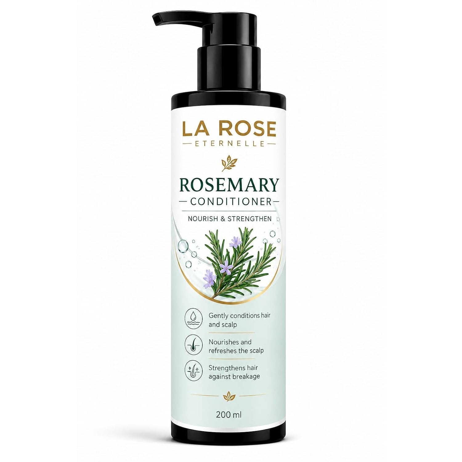 LA ROSE ETERNELLE Rosemary Conditioner Hair Nourishing & Strengthening Formula Smooth Manageable Hair Care for Men & Women 200 ml
